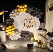 birthday Black Gold Silver 50th Birthday Decor